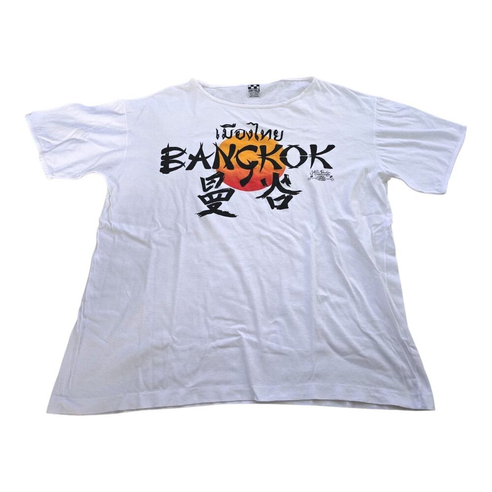 Vintage Bangkok Thailand T Shirt John Fowler Single Stitch Retro Souvenir Tee